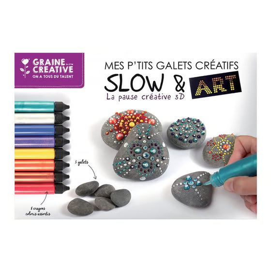 Coffret Peinture sur Galet 3D - Mes p'tits galets créatifs