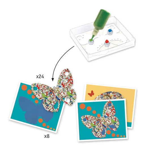 DJECO Défilé multicolore - Marbling peinture bille