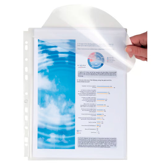 10 pochettes-plan polypro Grand rabat de protection avec soufflet